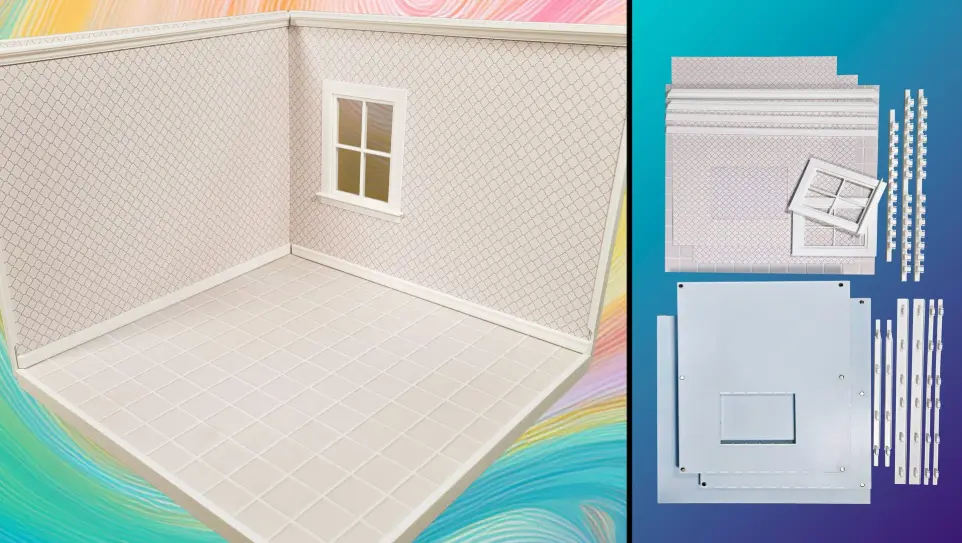 MagSlip two-wall room box starter kit components assembled