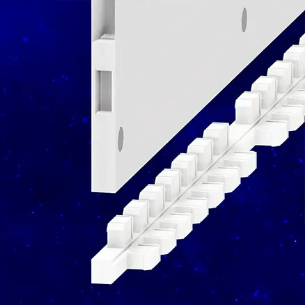 MagSlip connector fits into the bottom of a wall