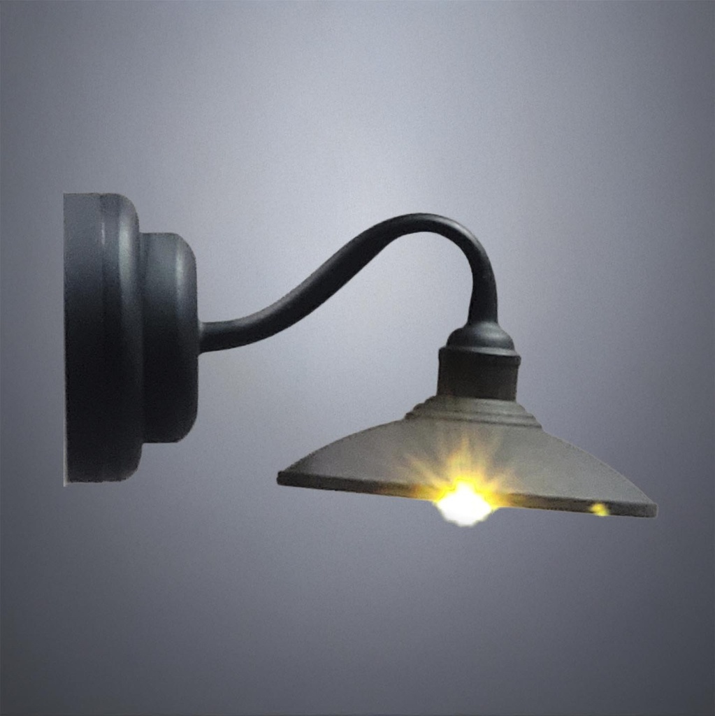 Black Cone Wall Spotlight - Battery Operated LED