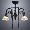 Black Miniature Chandelier for Elegant Dollhouse Rooms - Battery Operated LED