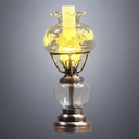 Copper Gas Lamp with Etched Glass - Battery Operated LED