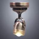 Copper Swivel Directional Spotlight for Miniature Display Wall Lamp - Battery Operated LED