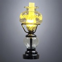 Gunmetal Gas Lamp with Etched Glass - Battery Operated LED