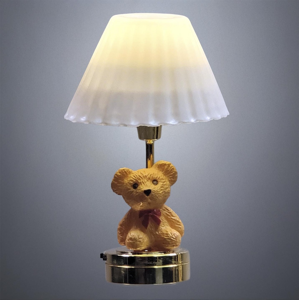Miniature Table Lamp  with Teddy Bear - Battery Operated LED