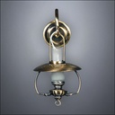 Antique Brass Wall Hurricane Lamp – Battery Operated LED