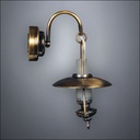Antique Brass Wall Hurricane Lamp – Battery Operated LED