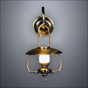 Antique Brass Wall Hurricane Lamp – Battery Operated LED