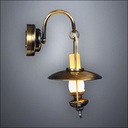 Antique Brass Wall Hurricane Lamp – Battery Operated LED