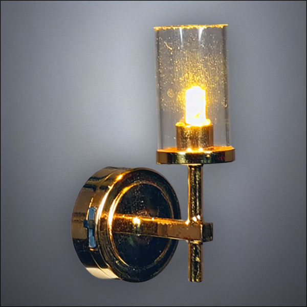 Modern Brass Wall Cylinder Light – Battery Operated LED