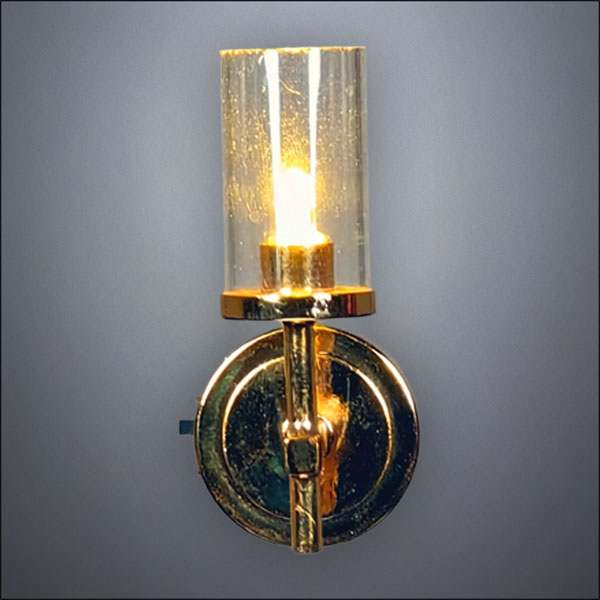 Modern Brass Wall Cylinder Light – Battery Operated LED