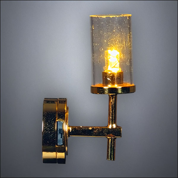 Modern Brass Wall Cylinder Light – Battery Operated LED