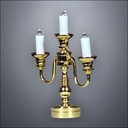 Traditional Brass Three-Arm Candelabra – Battery Operated LED