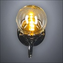 Gunmetal Glass Globe Table Lamp – Battery Operated LED