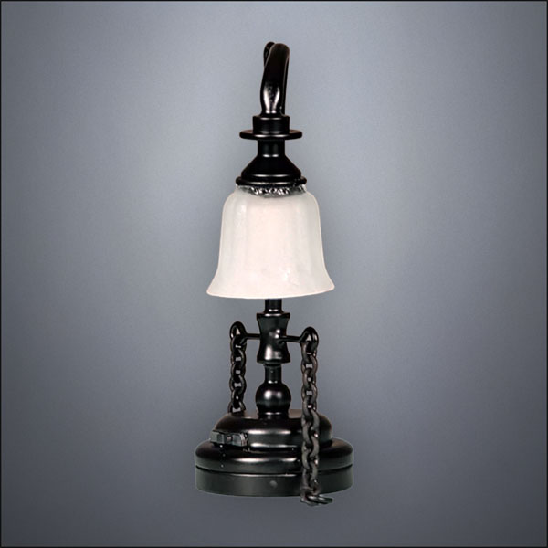Black Curlicue Ceiling or Table Lamp – Battery Operated LED
