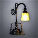 Black Curlicue Ceiling or Table Lamp – Battery Operated LED