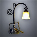 Black Curlicue Ceiling or Table Lamp – Battery Operated LED