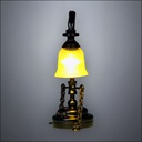 Black Curlicue Ceiling or Table Lamp – Battery Operated LED