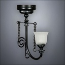 Black Curlicue Ceiling or Table Lamp – Battery Operated LED