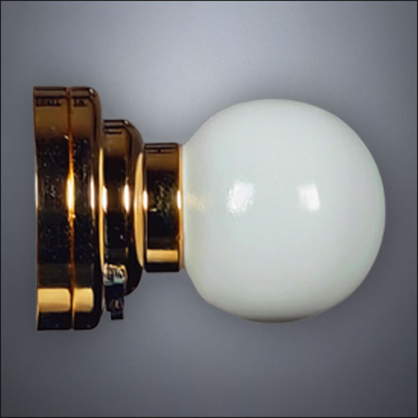 Brass Mini Globe Ceiling Light – Battery Operated LED