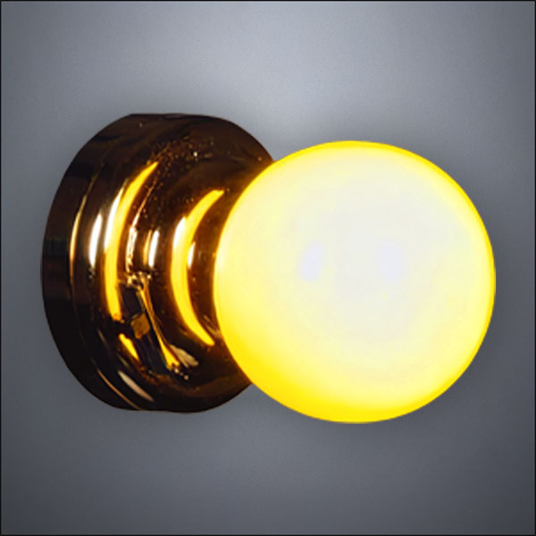 Brass Mini Globe Ceiling Light – Battery Operated LED