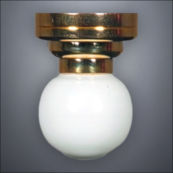 Brass Mini Globe Ceiling Light – Battery Operated LED