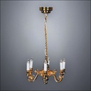Traditional Brass Six-Arm Chandelier – Battery Operated LED