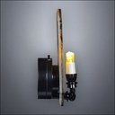 Black Double Candle Wall Sconce with Mirror Back – Battery Operated LED