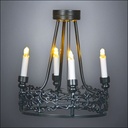 Ornate Black Four-Arm Chandelier – Battery Operated LED