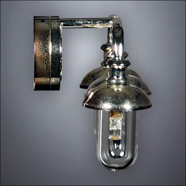 Polished Metal Triple Vanity Wall Light – Battery Operated LED