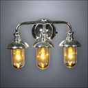 Polished Metal Triple Vanity Wall Light – Battery Operated LED