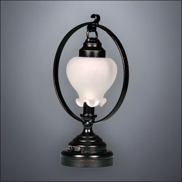 Black Ring Lantern Table Lamp – Battery Operated LED