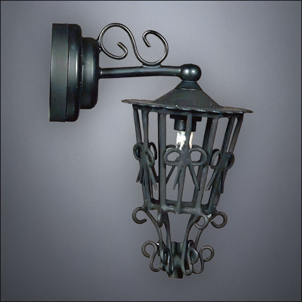 Victorian Black Wall Lantern – Battery Operated LED