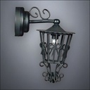 Victorian Black Wall Lantern – Battery Operated LED