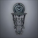 Victorian Black Wall Lantern – Battery Operated LED
