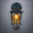 Victorian Black Wall Lantern – Battery Operated LED