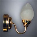 Traditional Brass Teardrop Wall Sconce – Battery Operated LED