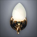 Traditional Brass Teardrop Wall Sconce – Battery Operated LED