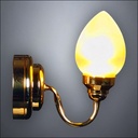 Traditional Brass Teardrop Wall Sconce – Battery Operated LED