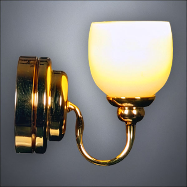 Traditional Brass Bell Wall Sconce – Battery Operated LED