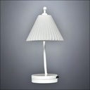 Modern White Curved Desk Lamp – Battery Operated LED