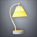 Modern White Curved Desk Lamp – Battery Operated LED