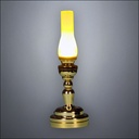 Traditional Brass Hurricane Table Lamp – Battery Operated LED