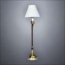 Asymmetrical Brass Floor Lamp with White Shade – Battery Operated LED