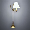 Asymmetrical Brass Floor Lamp with White Shade – Battery Operated LED