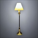 Asymmetrical Brass Floor Lamp with White Shade – Battery Operated LED
