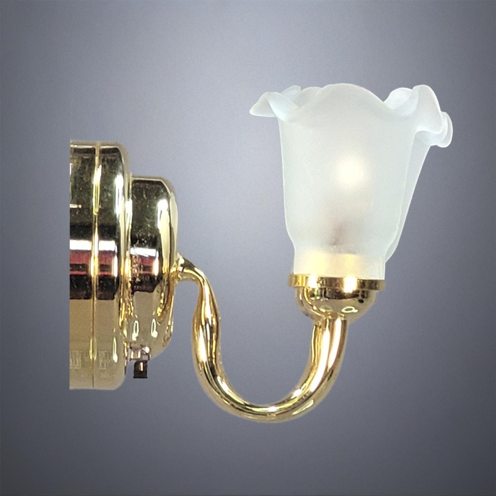 Wall Lamp with Twin Tulip Shades - Battery Operated LED