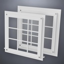 Wide 9-Pane Window