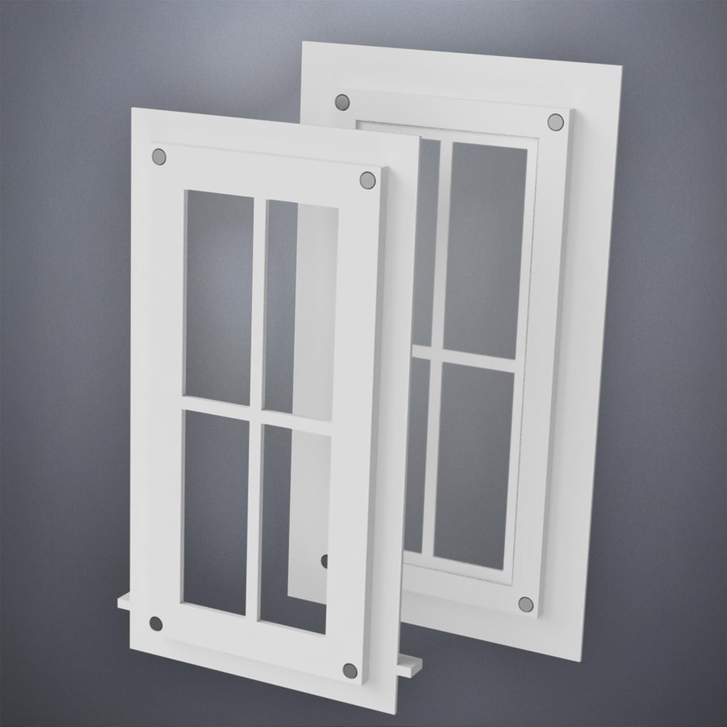 Narrow 4-Pane Window