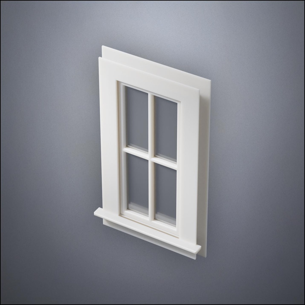 Narrow 4-Pane Window