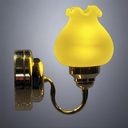 Brass Gooseneck Lamp with Frosted Tulip Glass - Battery Operated LED